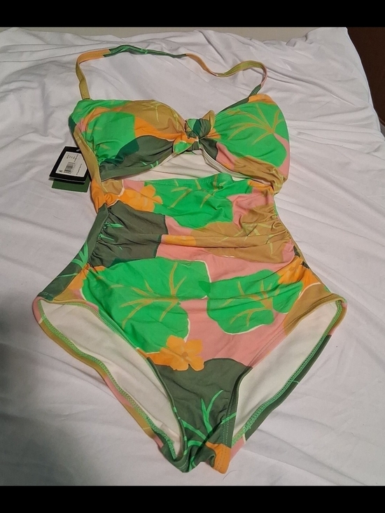 kate spade Other - KATE SPADE NY Vibrant Floral One-Piece Swimsuit in Green & Pink SZ S